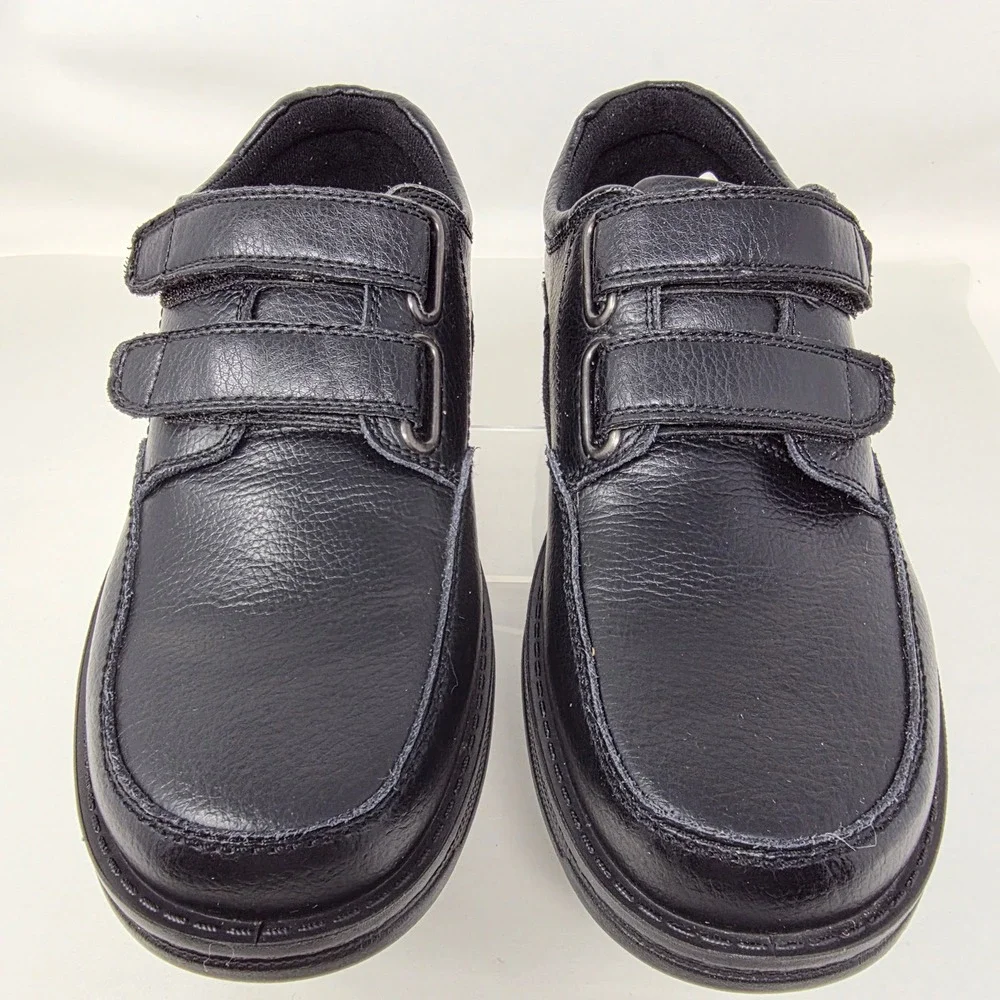Dr. Scholls Matt Oxford Mens 9.5 Advanced Comfort Black Leather Strap Shoes Good